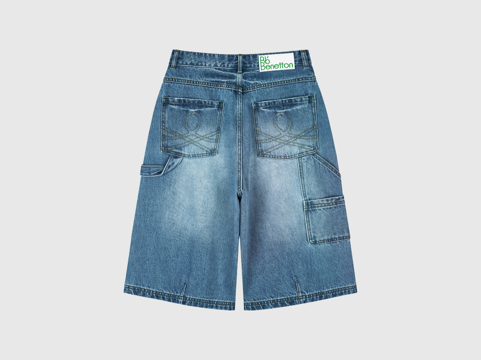 Bermuda di jeans al ginocchio da donna blu 2 | Benetton Outlet