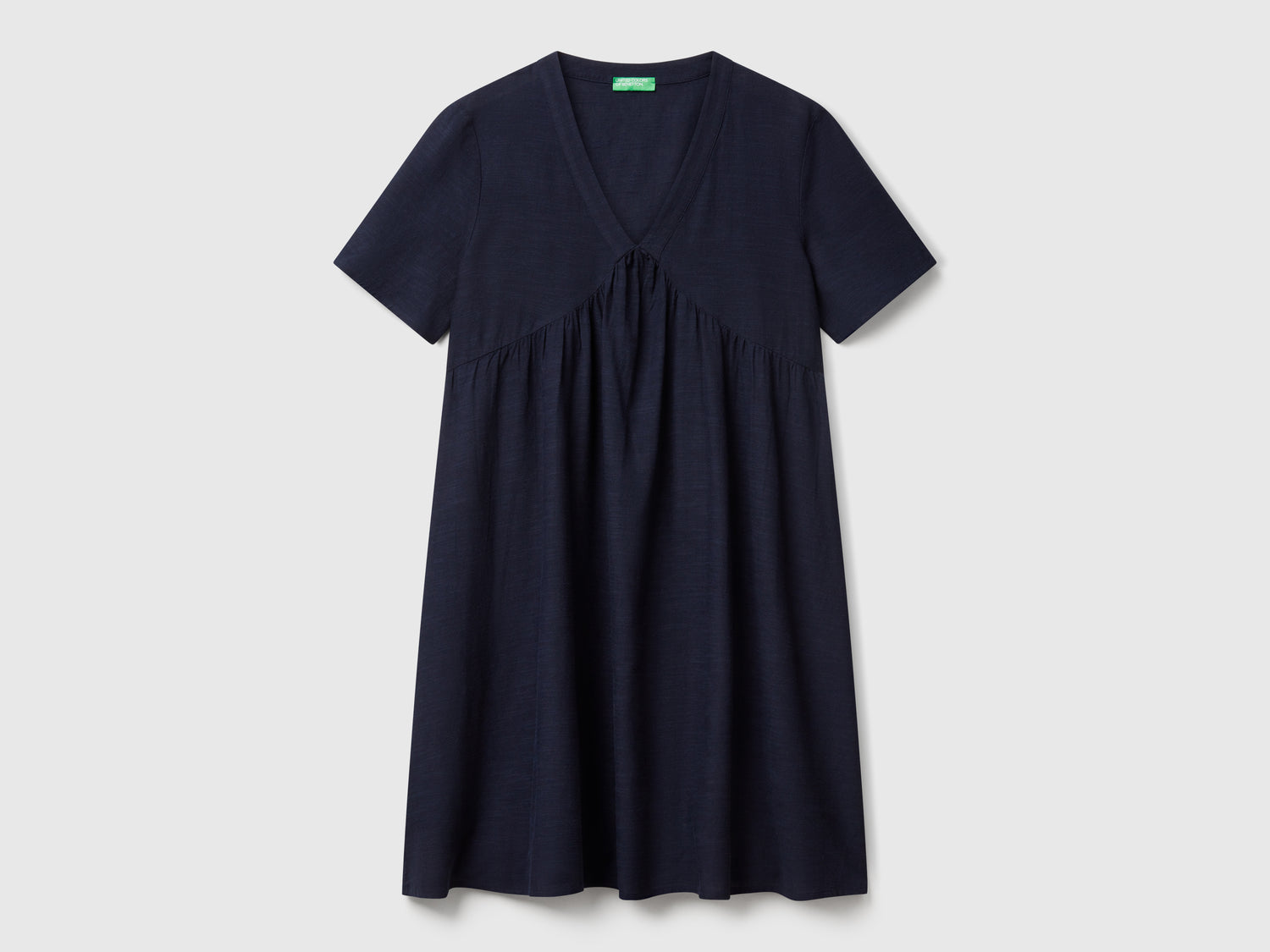 Vestito corto ampio da donna blu scuro | Benetton Outlet