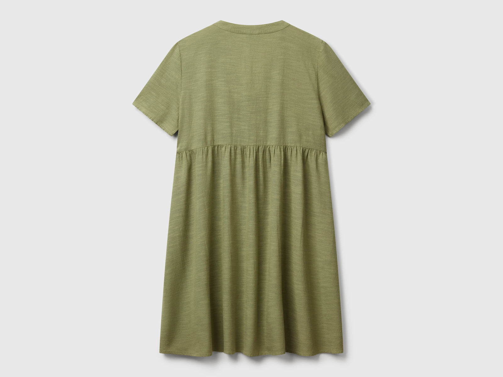 Vestito corto ampio da donna verde oliva 2 | Benetton Outlet