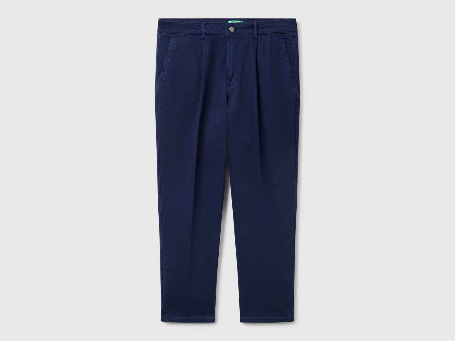 Chino in cotone stretch da uomo blu scuro | Benetton Outlet