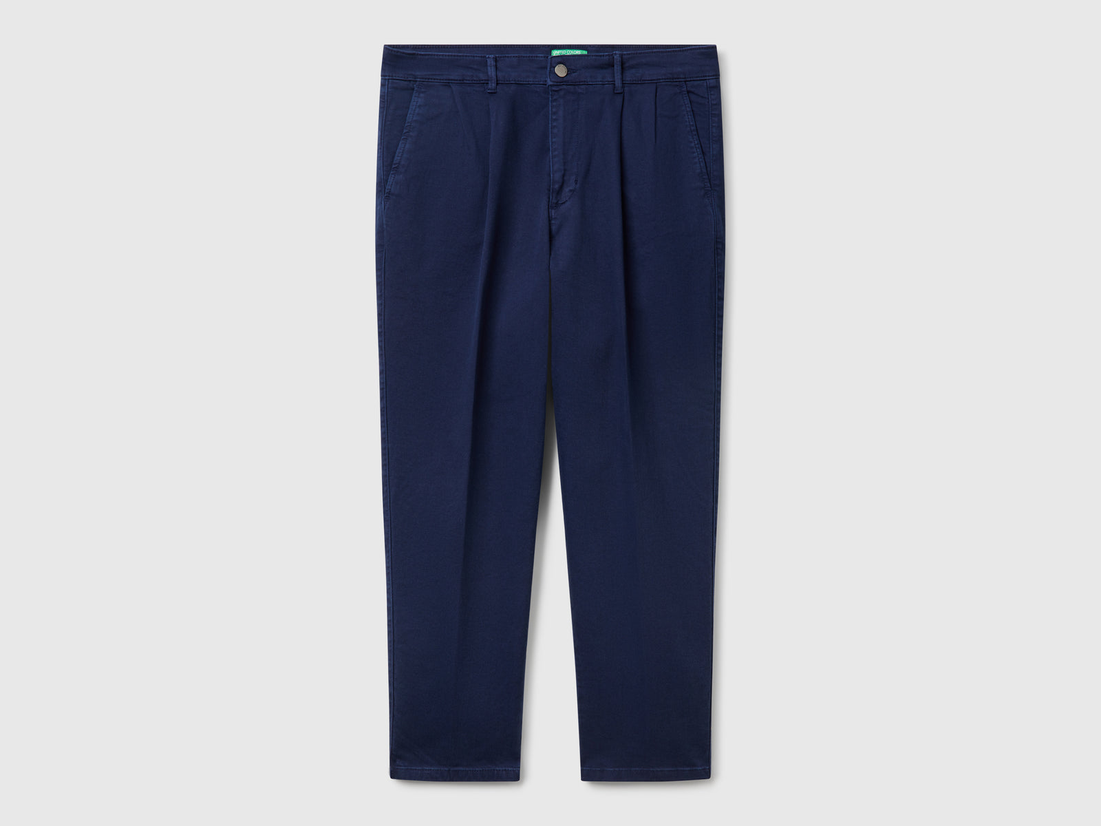 Chino in cotone stretch da uomo blu scuro | Benetton Outlet