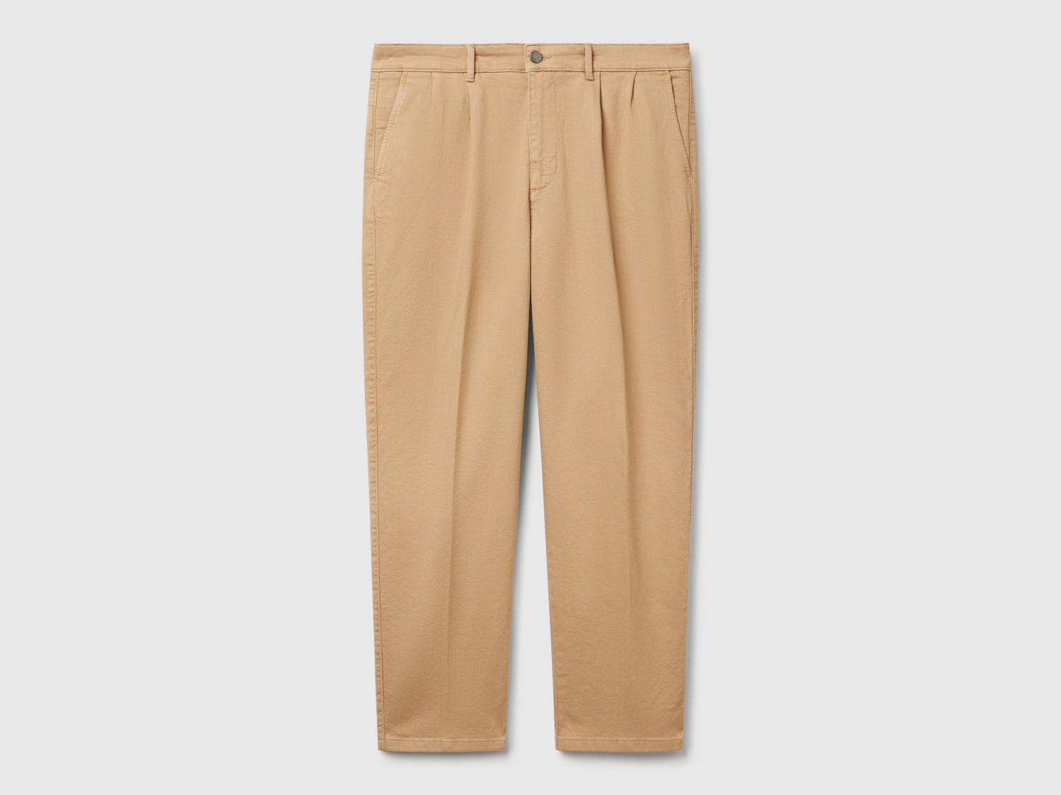Chino in cotone stretch da uomo beige | Benetton Outlet