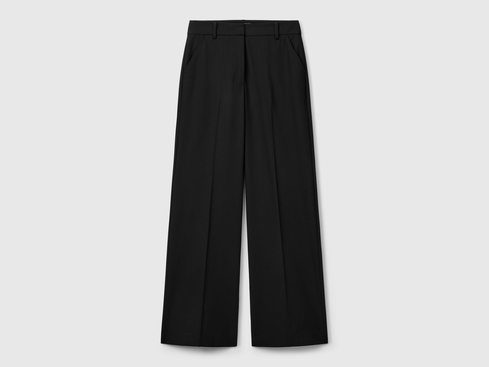 Pantaloni ampi fluidi da donna nero | Benetton Outlet