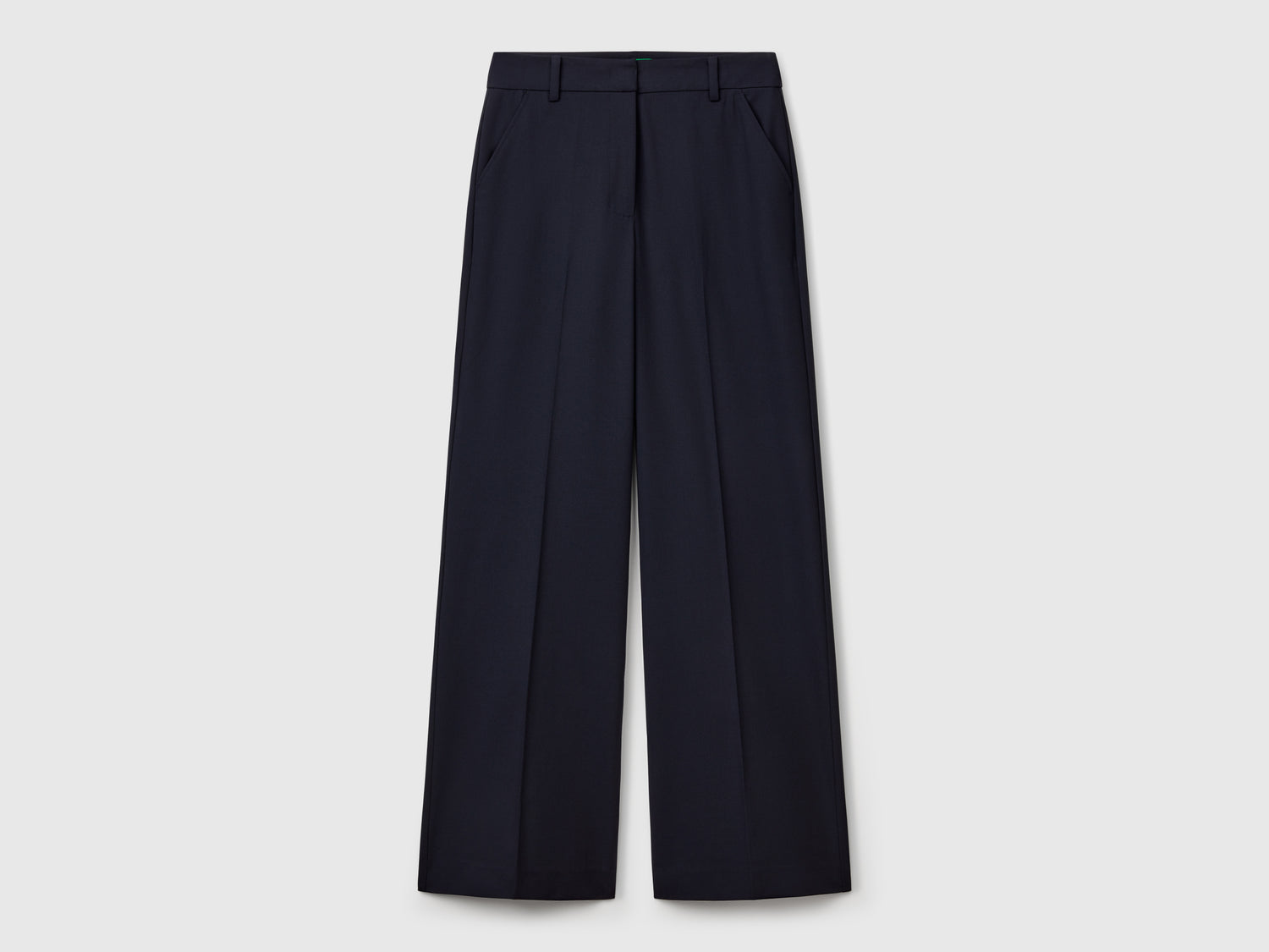 Wide flowing trousers da donna blu scuro | Benetton Outlet