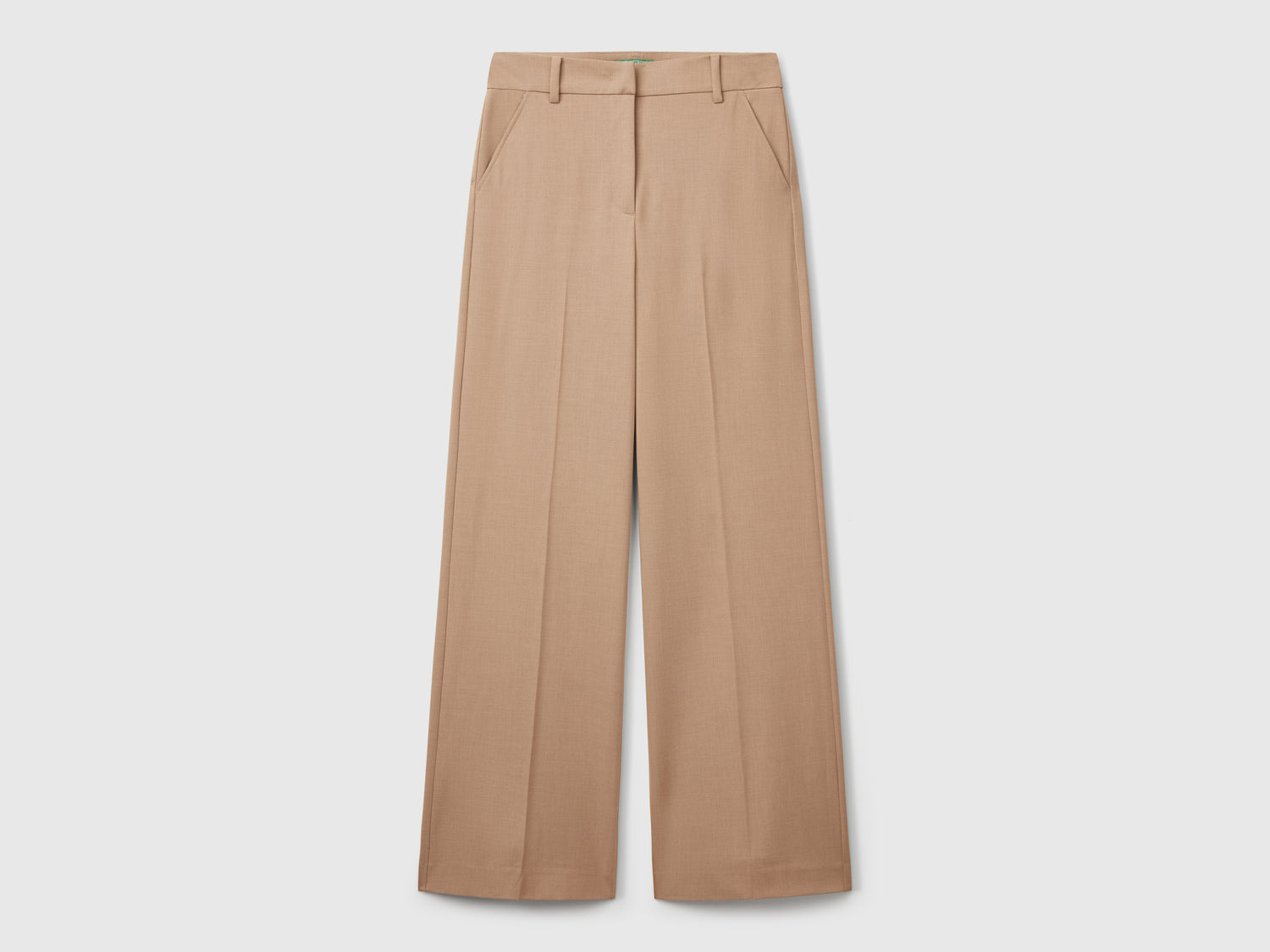 Wide flowing trousers da donna beige | Benetton Outlet