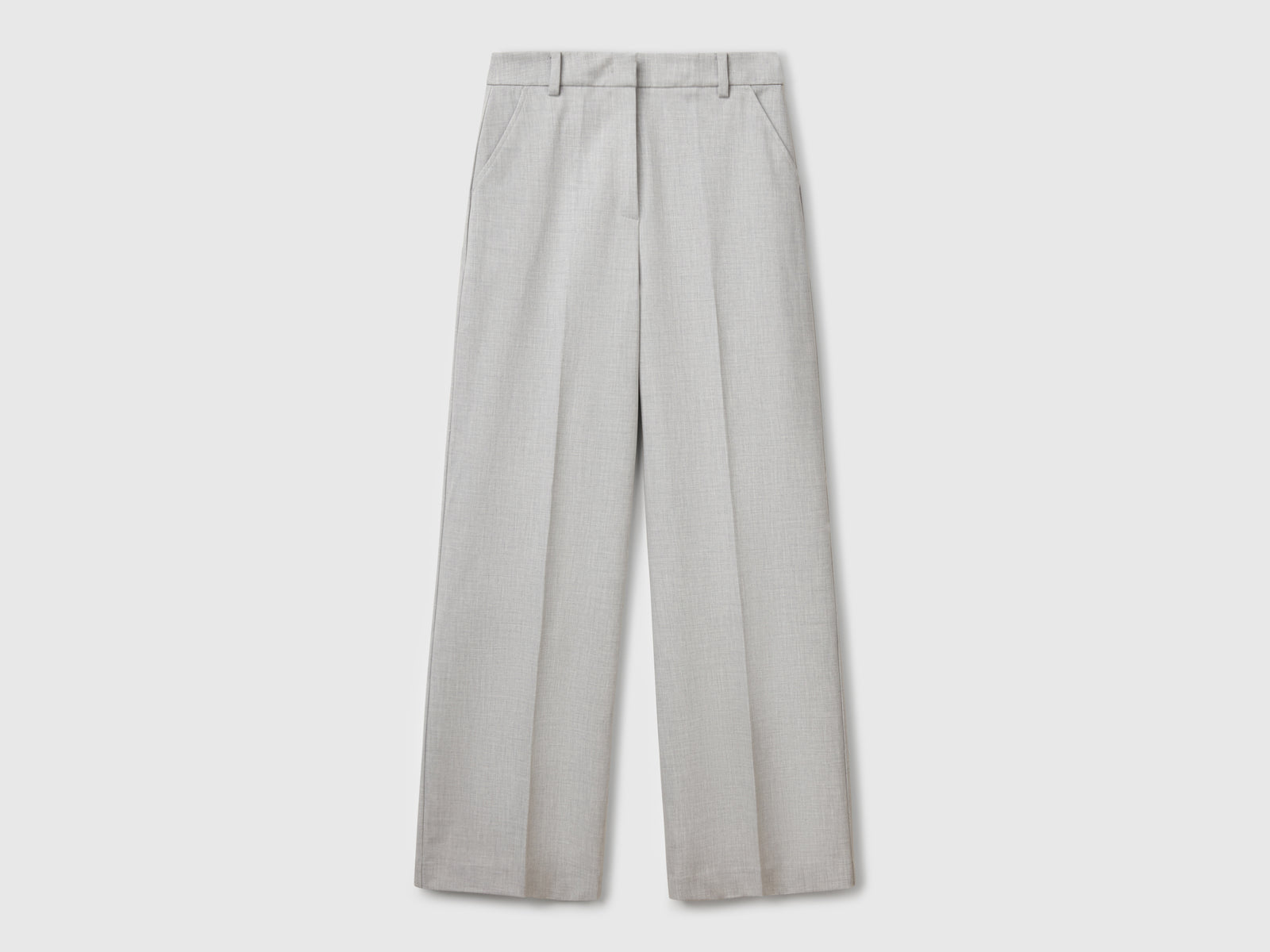 Pantaloni ampi fluidi da donna grigio | Benetton Outlet