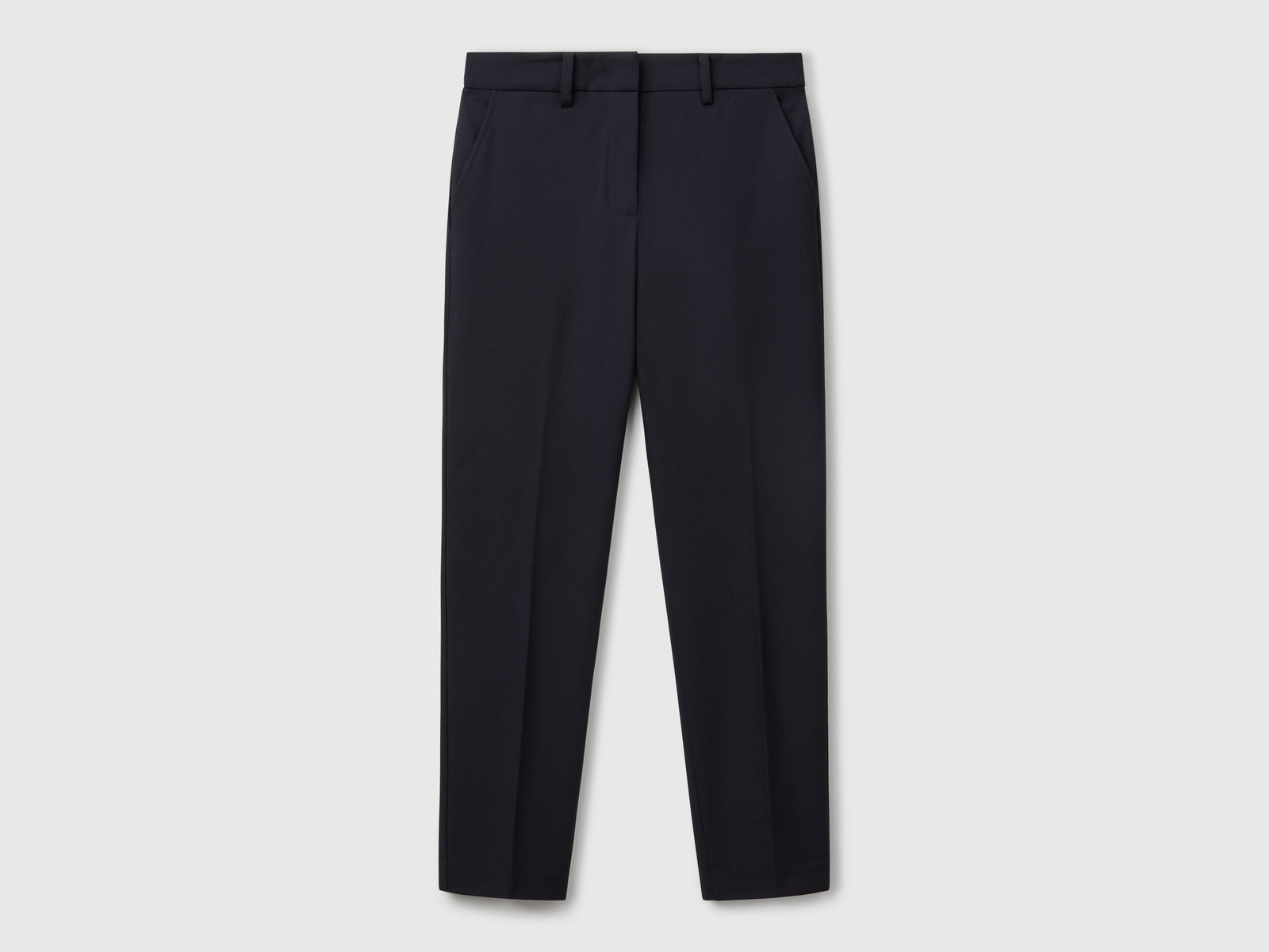 Slim fit fluid trousers da donna blu scuro | Benetton Outlet
