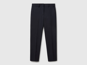 Slim fit fluid trousers
