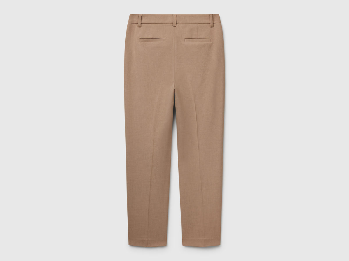 Slim fit fluid trousers