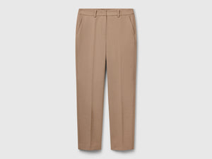 Slim fit fluid trousers