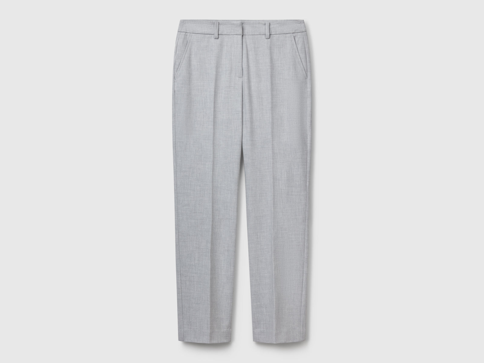Pantaloni fluidi slim fit da donna grigio | Benetton Outlet