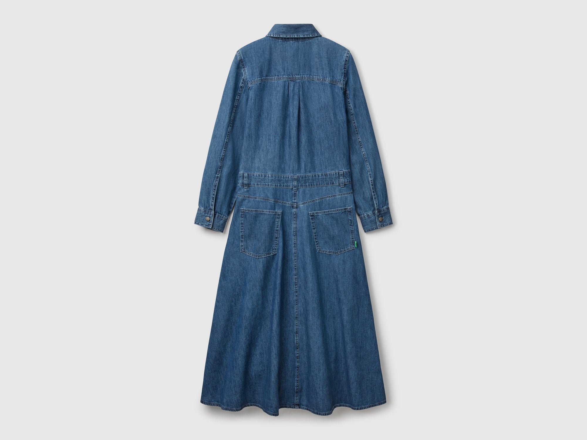 benetton denim dress Vintage 80s Benetton Denim Halter Dress