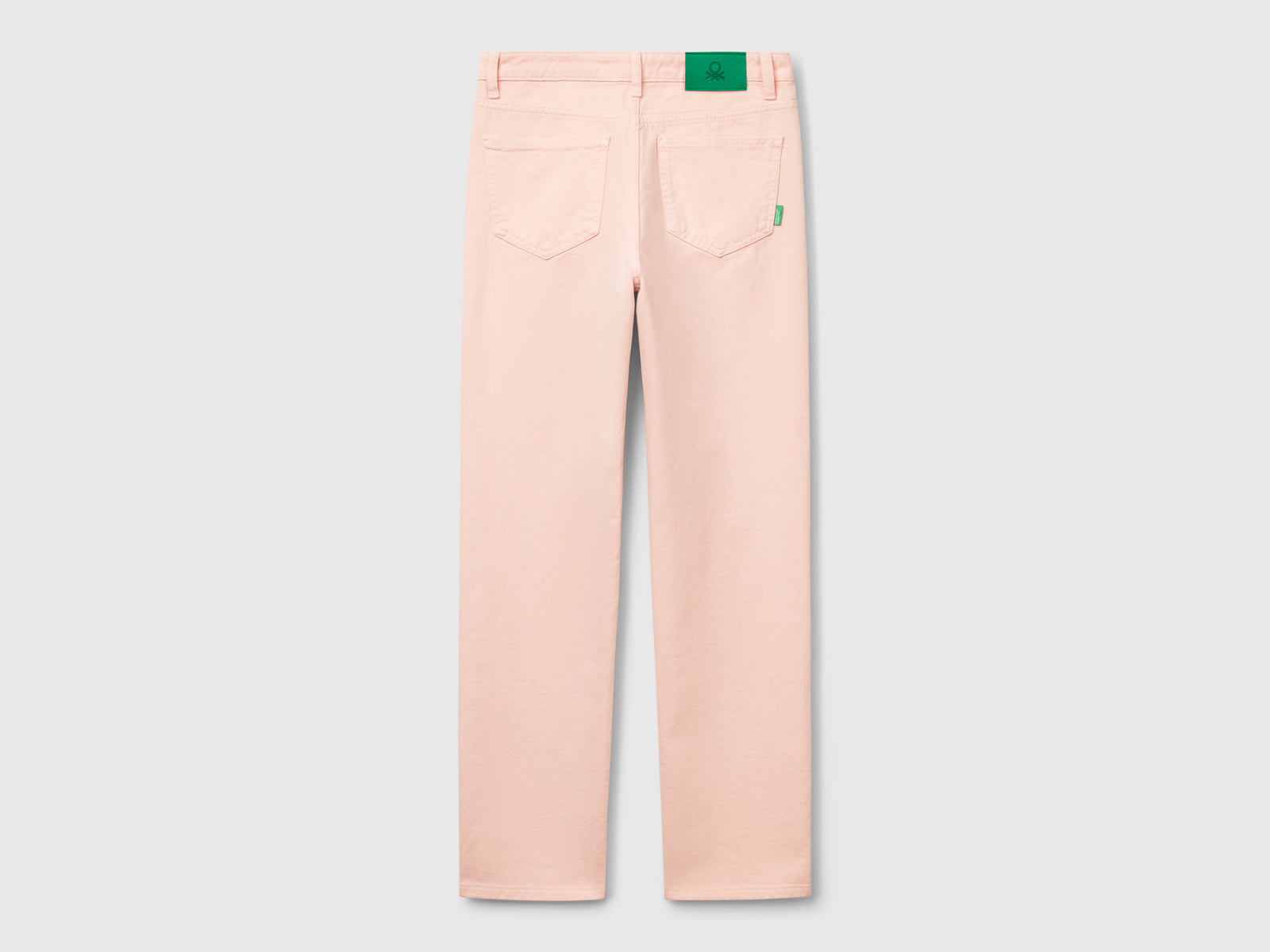 Jeans straight da donna rosa tenue 2 | Benetton Outlet
