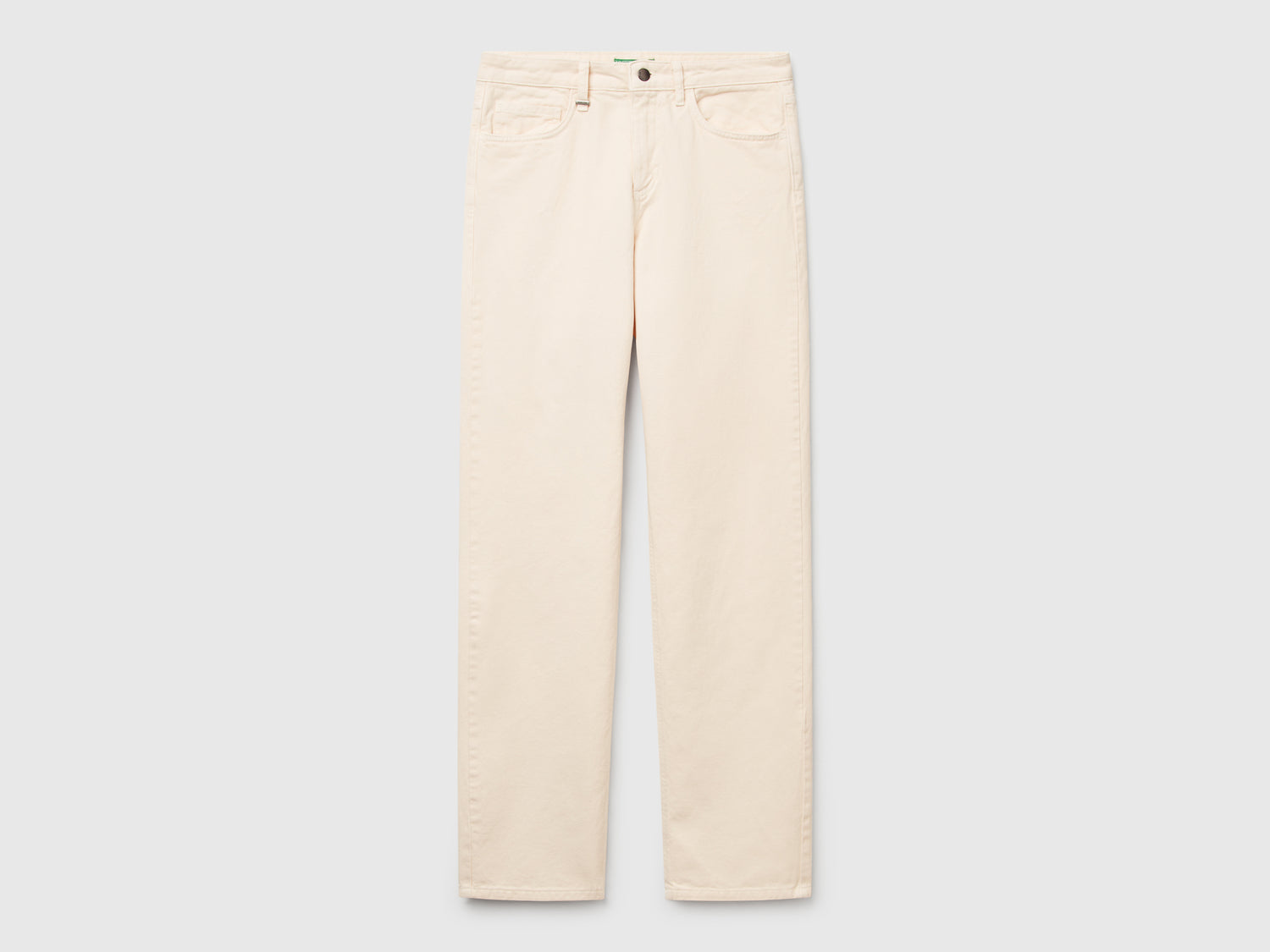 Jeans straight da donna bianco panna | Benetton Outlet
