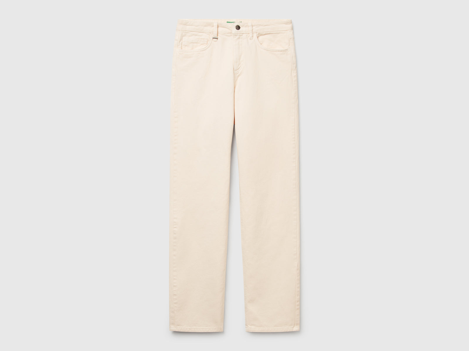 Jeans straight da donna bianco panna | Benetton Outlet