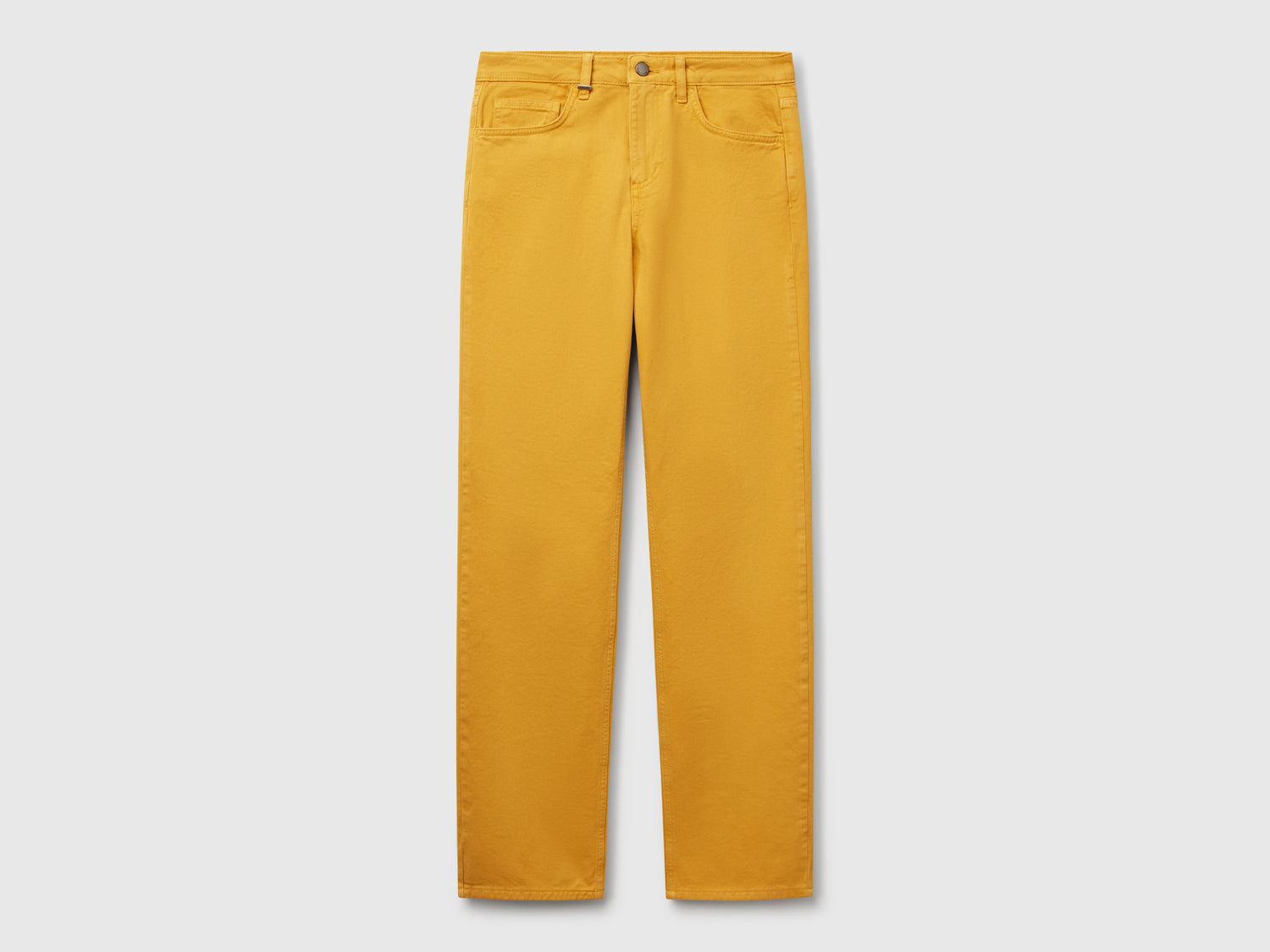 Jeans straight da donna senape | Benetton Outlet