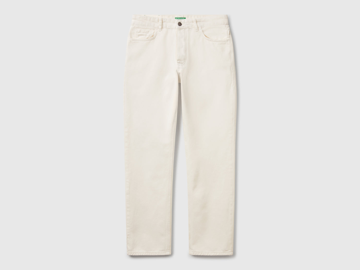 Jeans regular fit da uomo bianco | Benetton Outlet