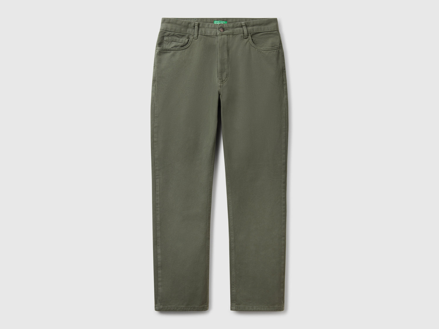 Jeans regular fit da uomo verde chiaro | Benetton Outlet