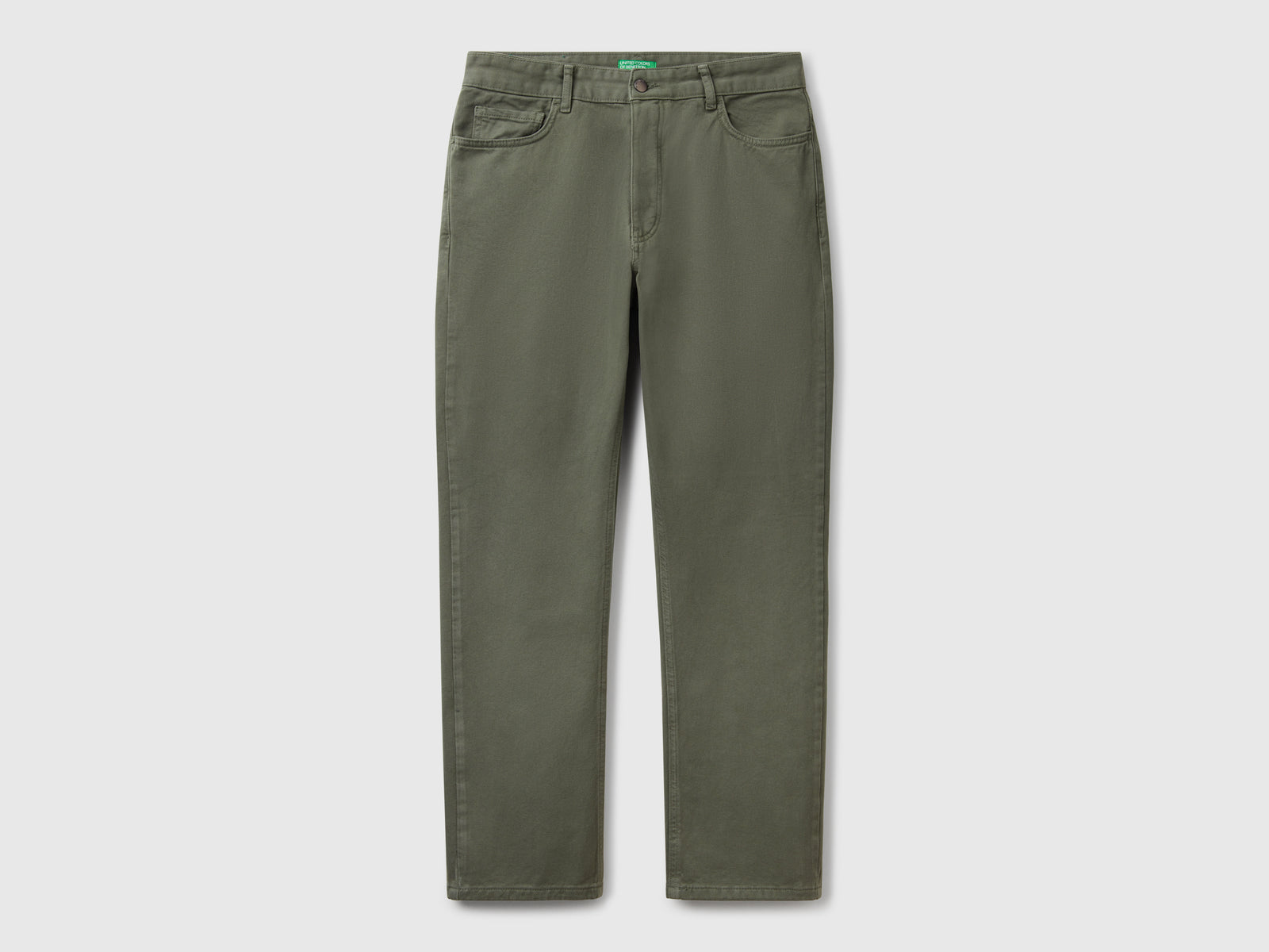 Jeans regular fit da uomo verde chiaro | Benetton Outlet