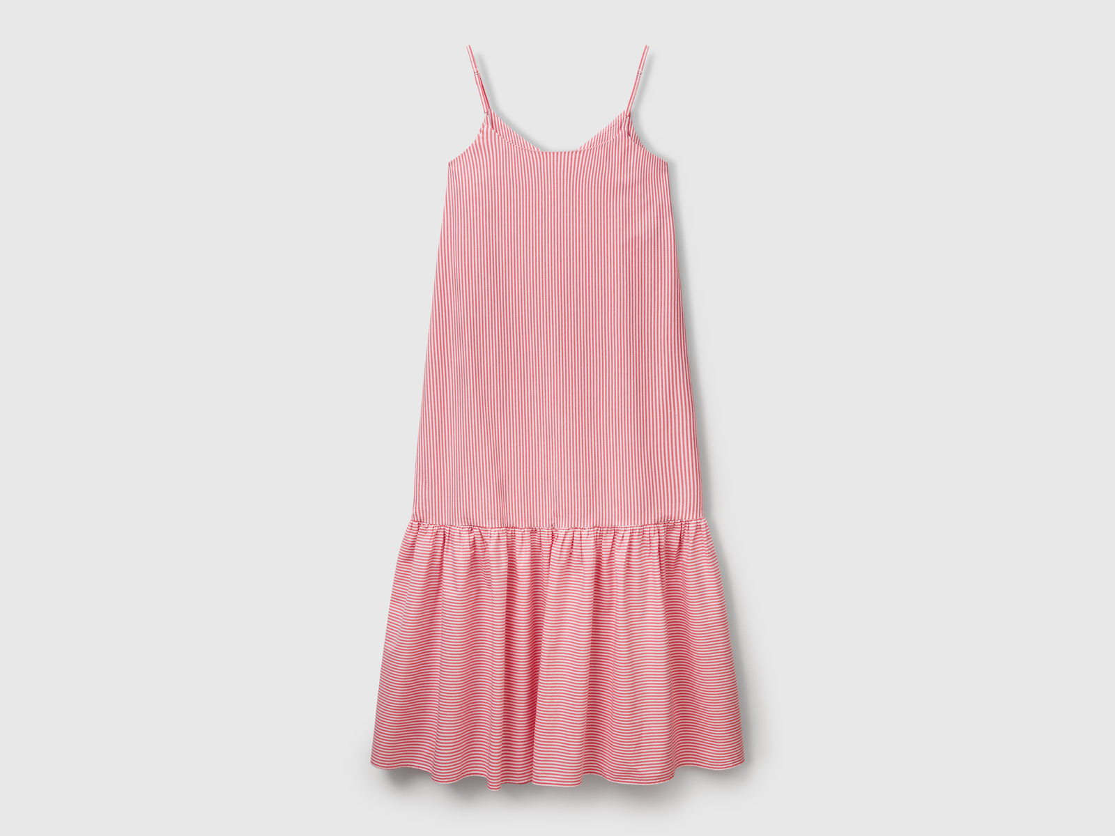 Abito lungo a righe da donna ciclamino 2 | Benetton Outlet