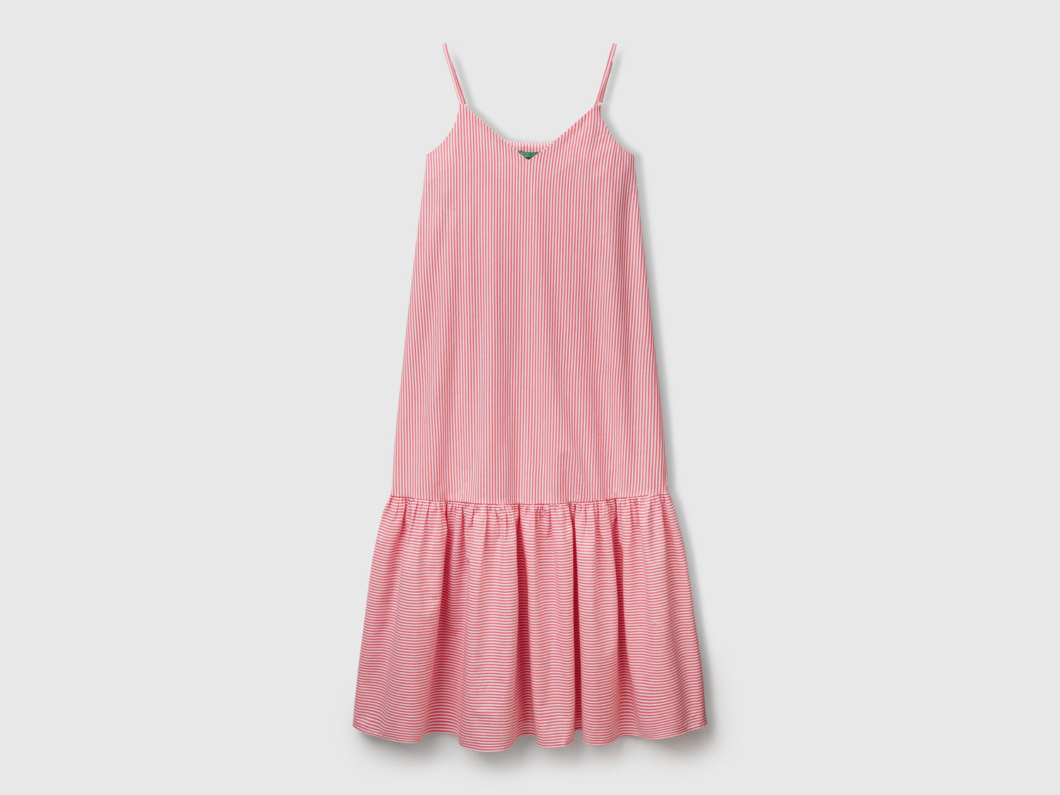 Abito lungo a righe da donna ciclamino | Benetton Outlet