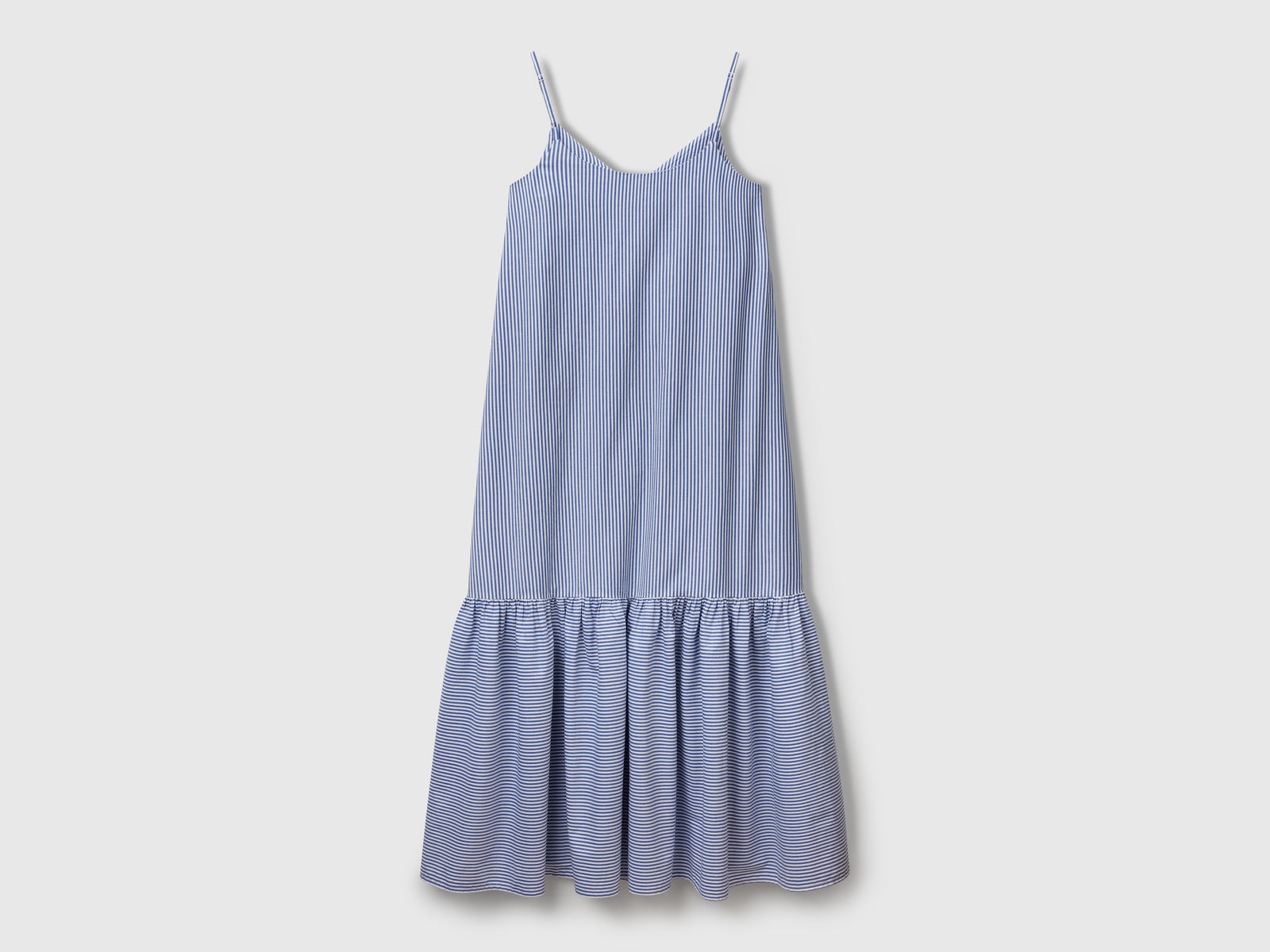 Abito lungo a righe da donna blu 2 | Benetton Outlet