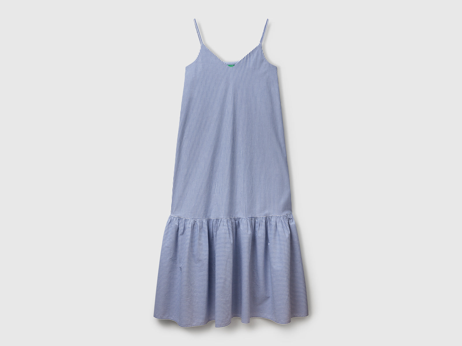 Abito lungo a righe da donna blu | Benetton Outlet