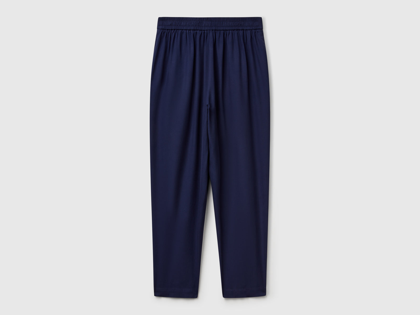 Pantaloni fluidi con pinces da donna blu scuro 2 | Benetton Outlet