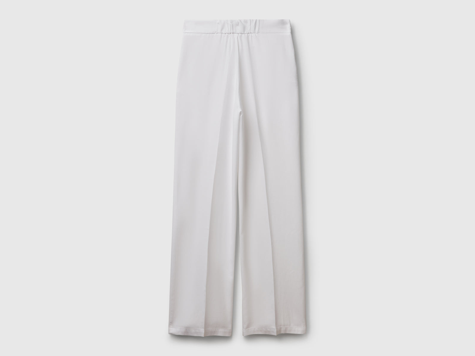 Pantaloni in puro lyocell da donna bianco 2 | Benetton Outlet