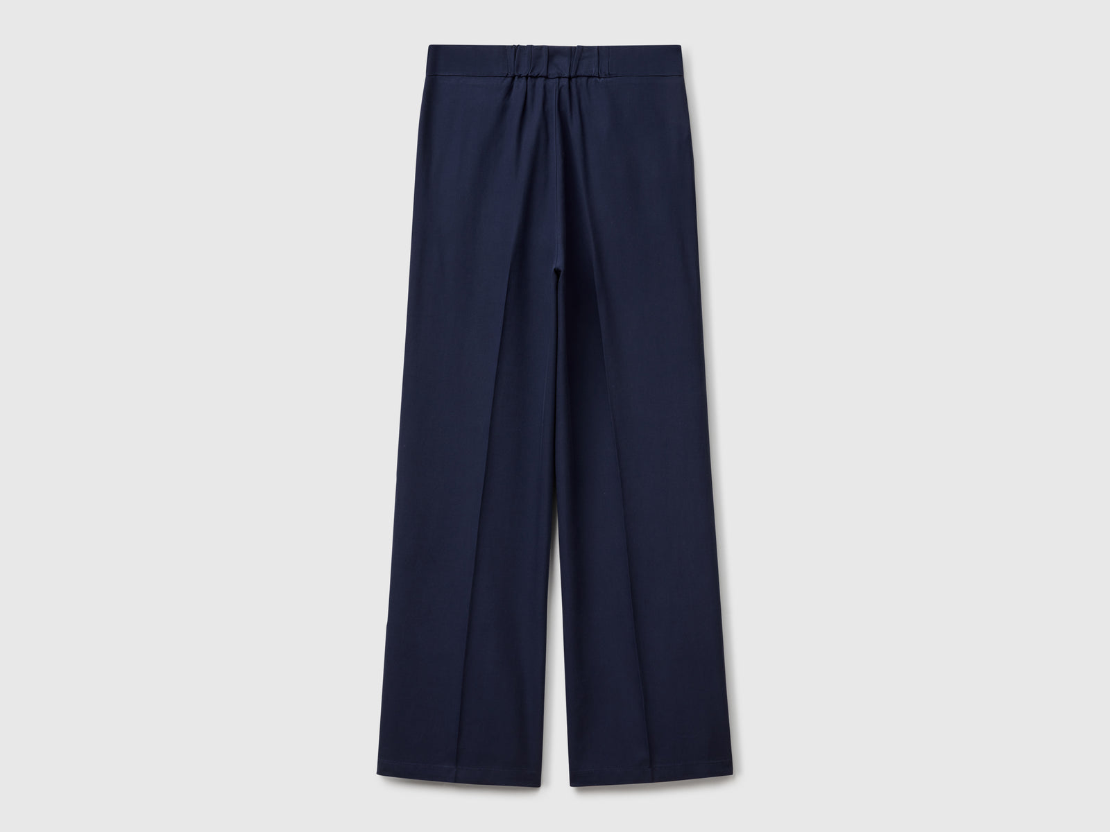 Pantaloni in puro lyocell da donna blu scuro 2 | Benetton Outlet