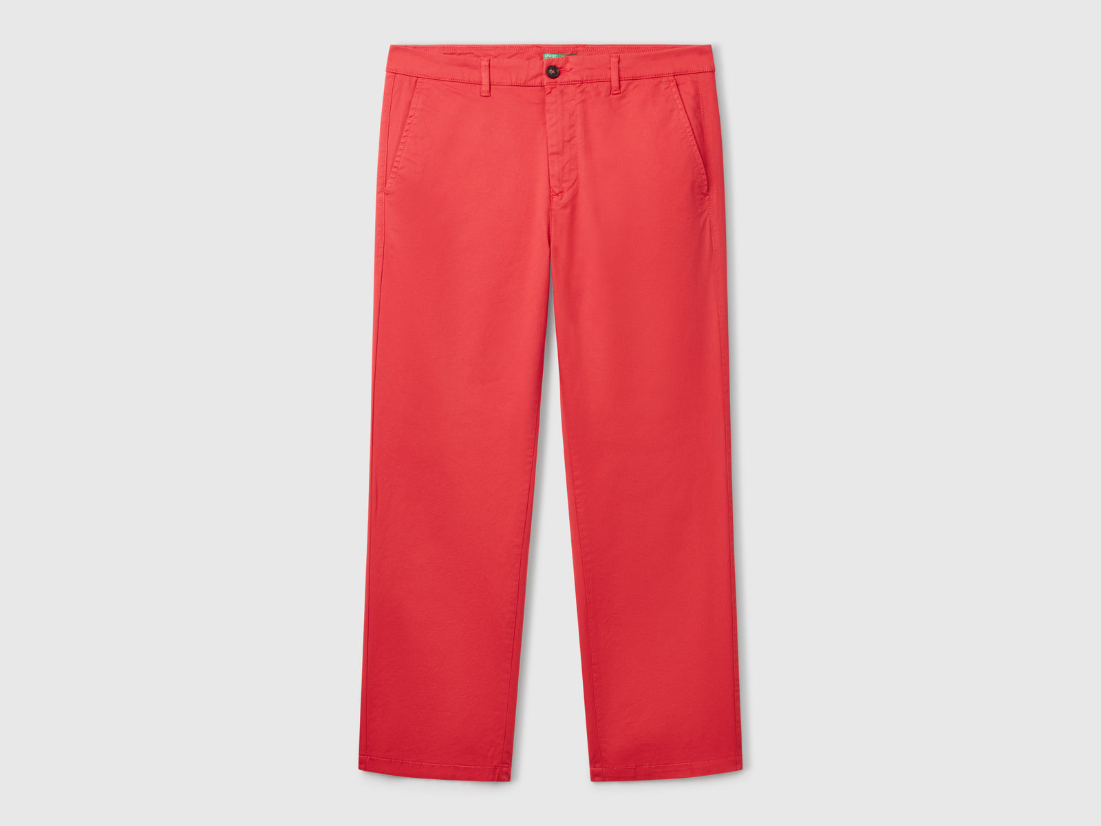 Chino straight fit da uomo rosso mattone | Benetton Outlet