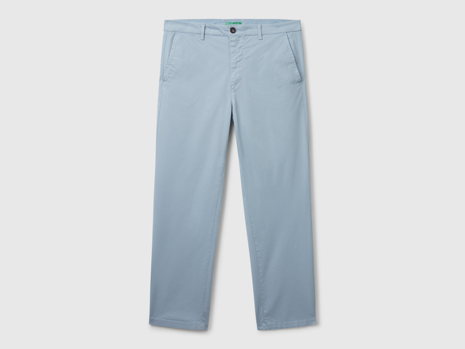 Chino straight fit da uomo azzurro | Benetton Outlet