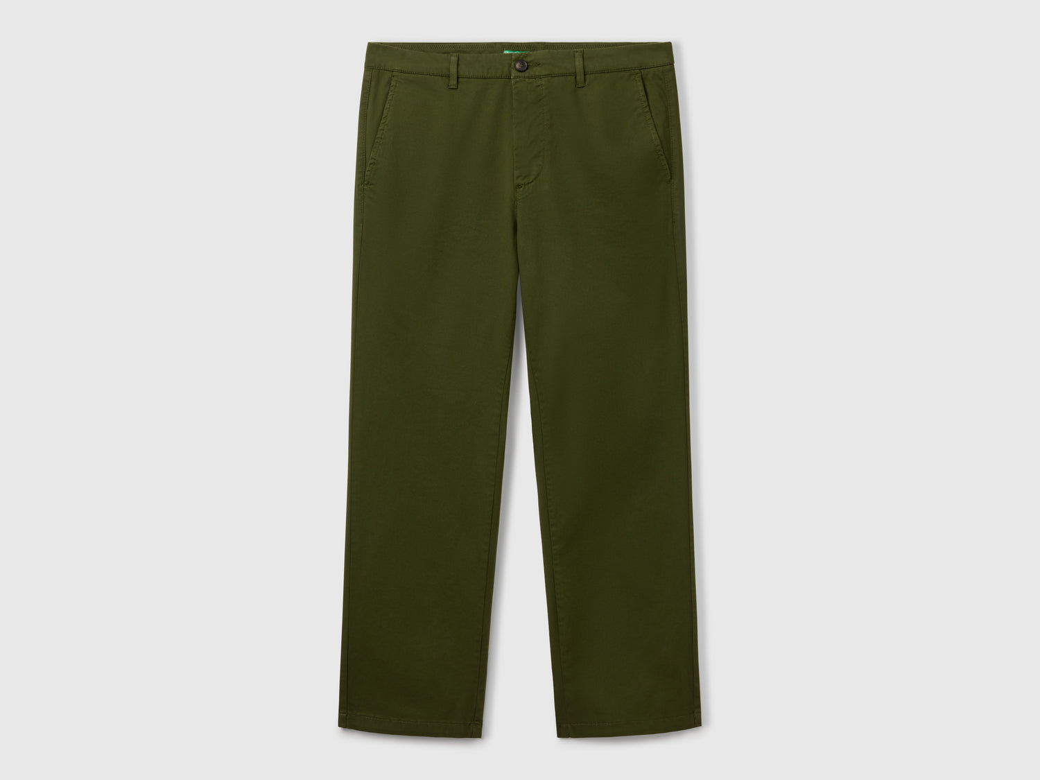 Chino straight fit da uomo verde oliva | Benetton Outlet