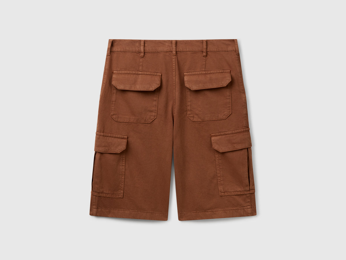 Shorts cargo in misto cotone