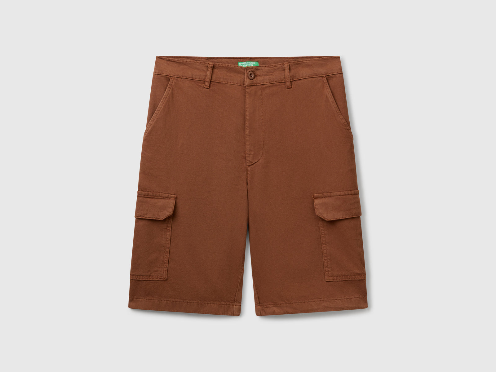 Shorts cargo in misto cotone da uomo marrone | Benetton Outlet