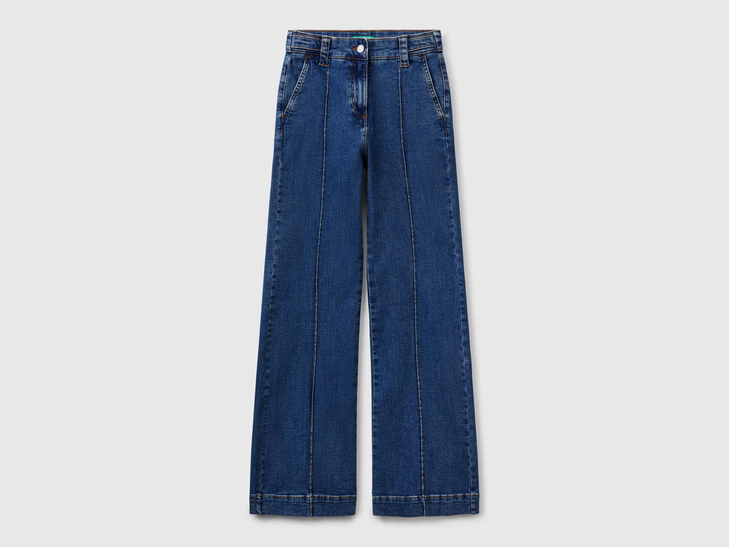 Jeans flare fit a vita alta da donna blu | Benetton Outlet