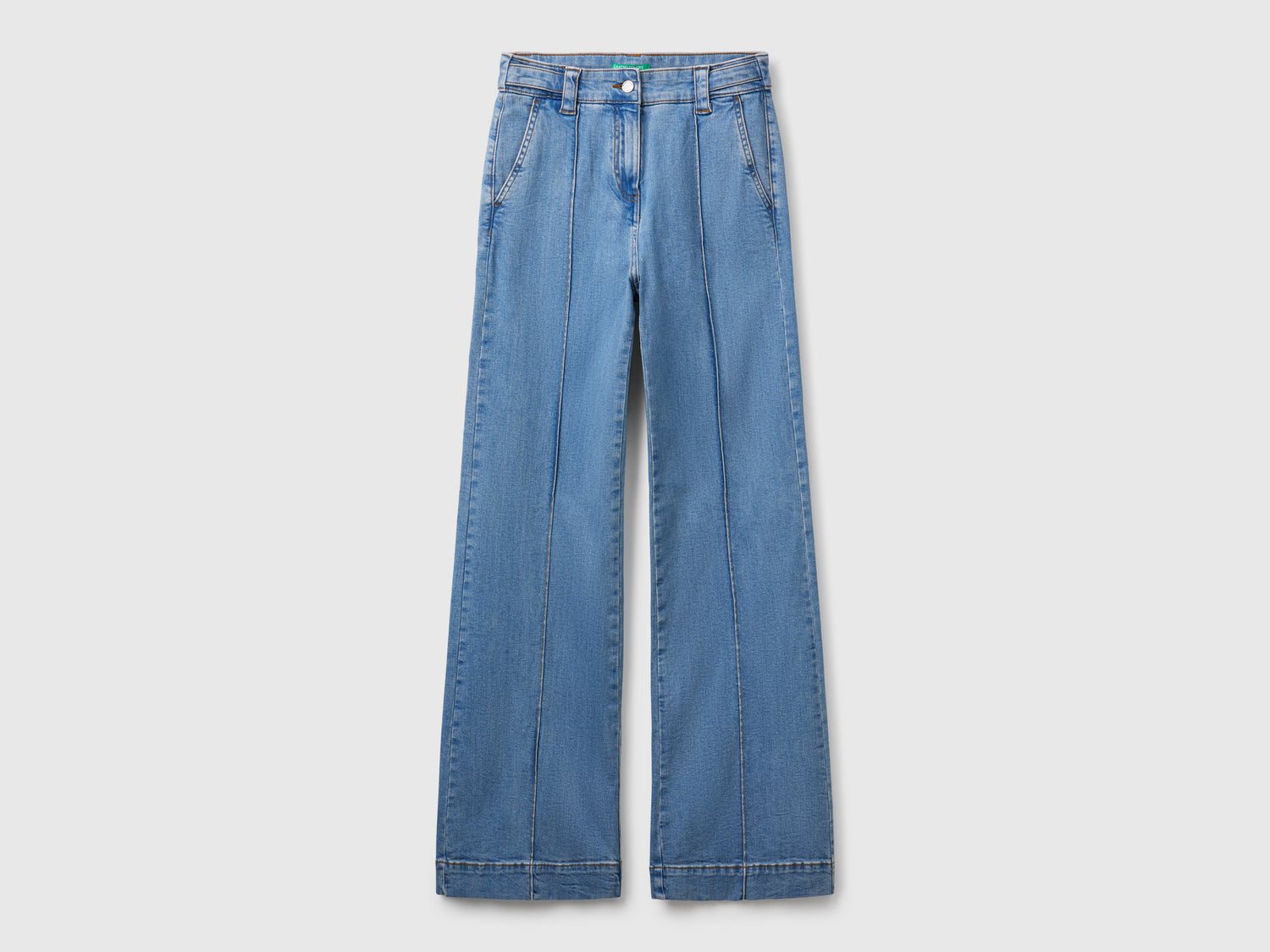 Jeans flare fit a vita alta da donna azzurro | Benetton Outlet