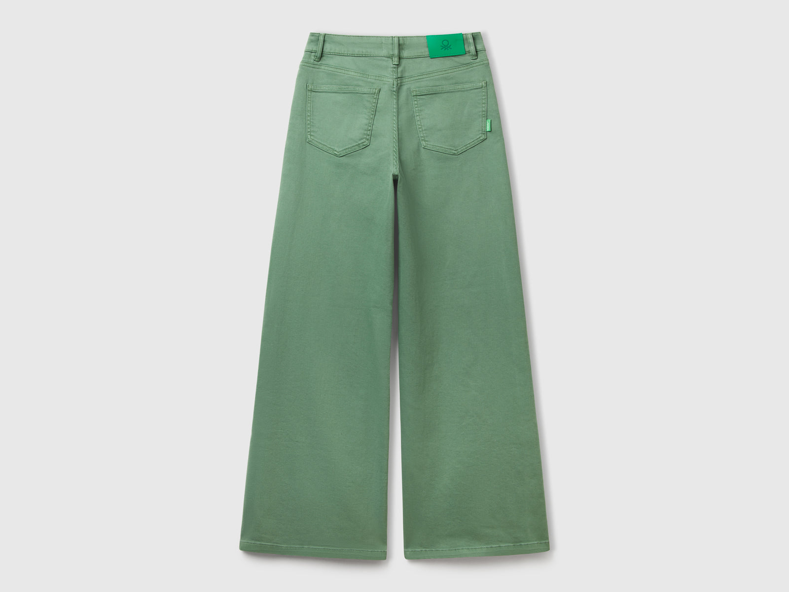 Pantaloni wide fit da donna verde 2 | Benetton Outlet