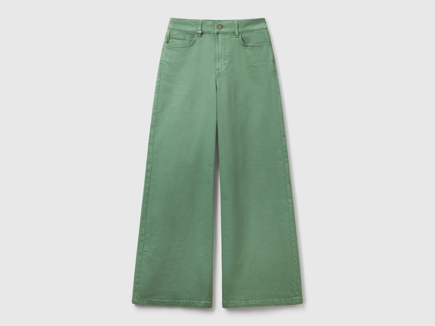 Pantaloni wide fit da donna verde | Benetton Outlet