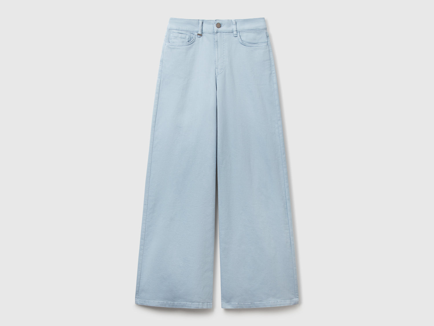 Pantaloni wide fit da donna azzurro | Benetton Outlet
