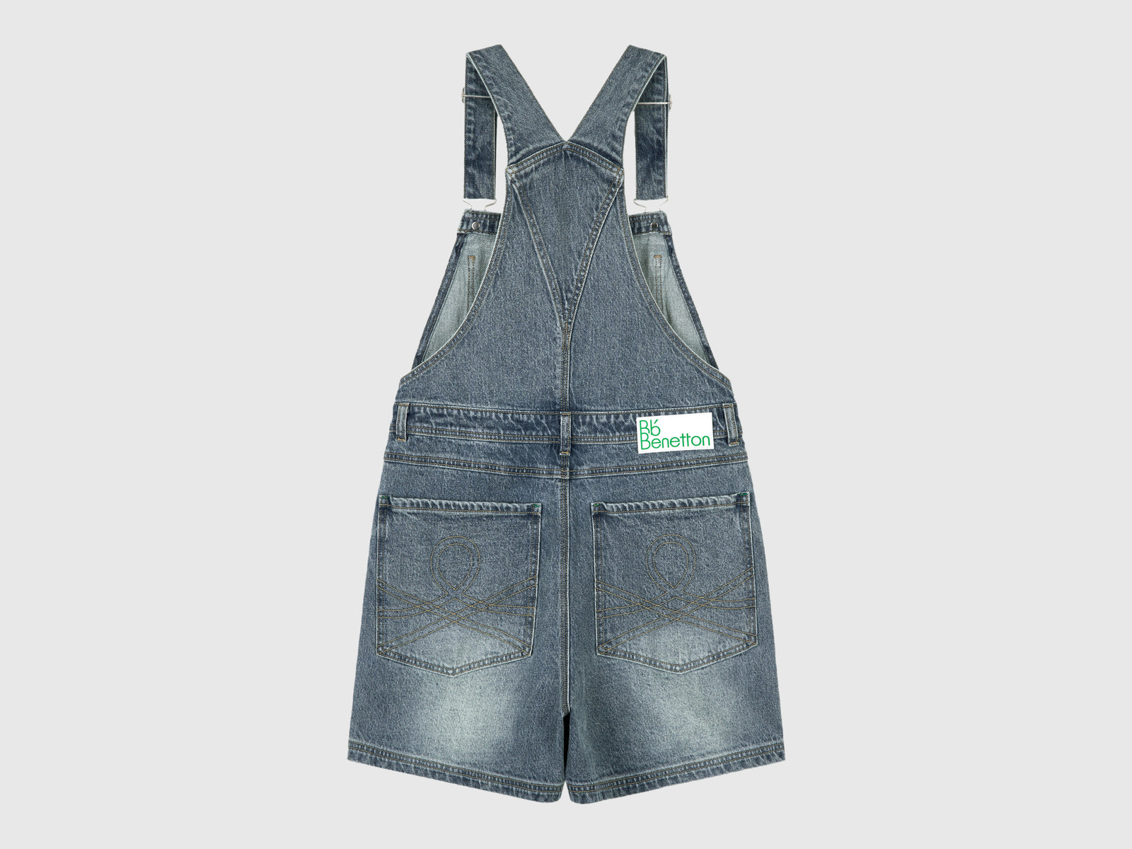 Salopette di jeans da donna blu 2 | Benetton Outlet