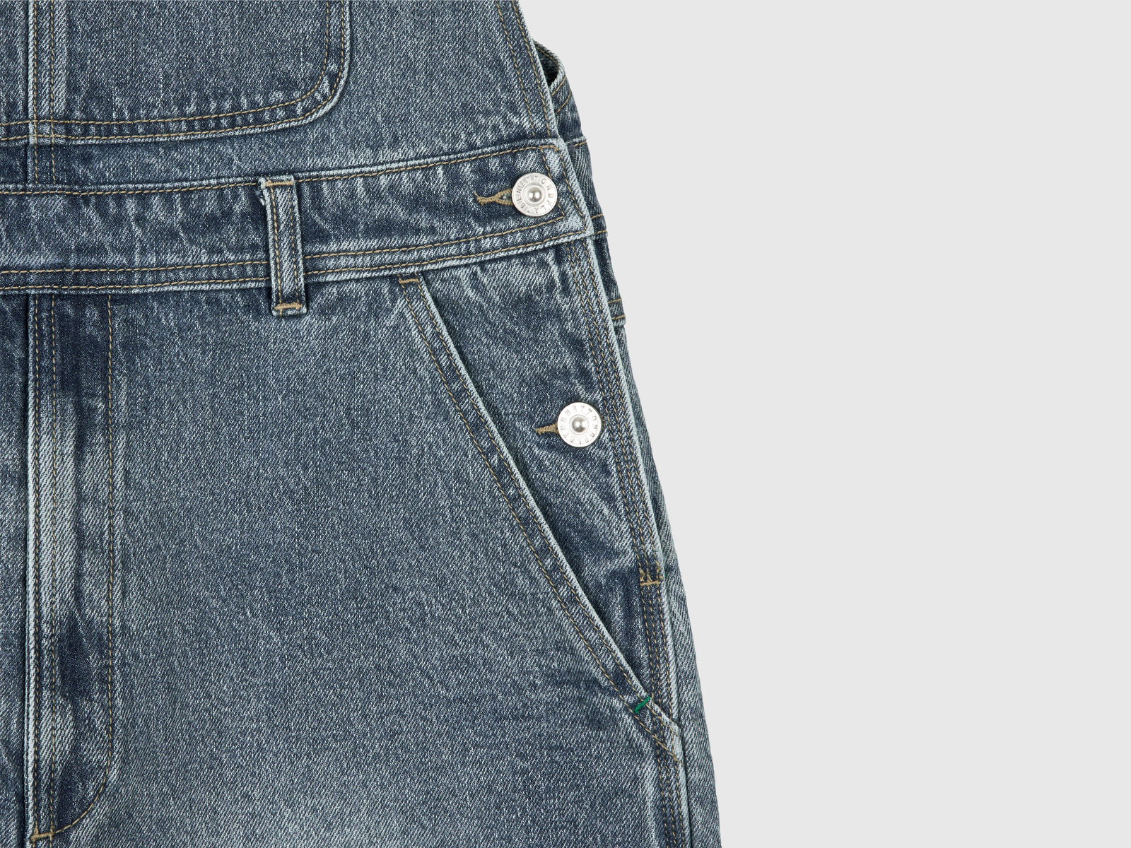 Salopette di jeans da donna blu 4 | Benetton Outlet