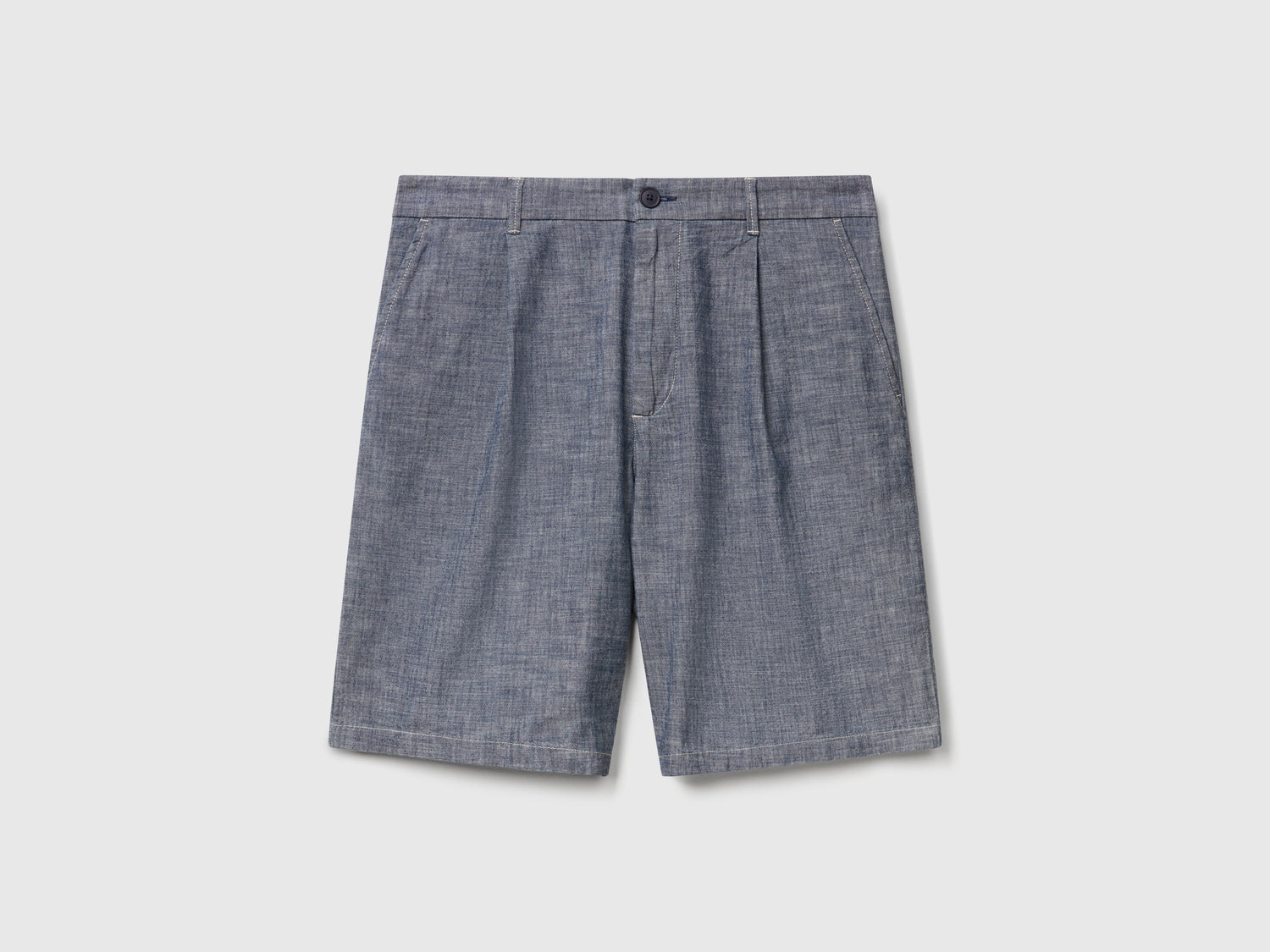 Shorts in chambray da uomo blu | Benetton Outlet