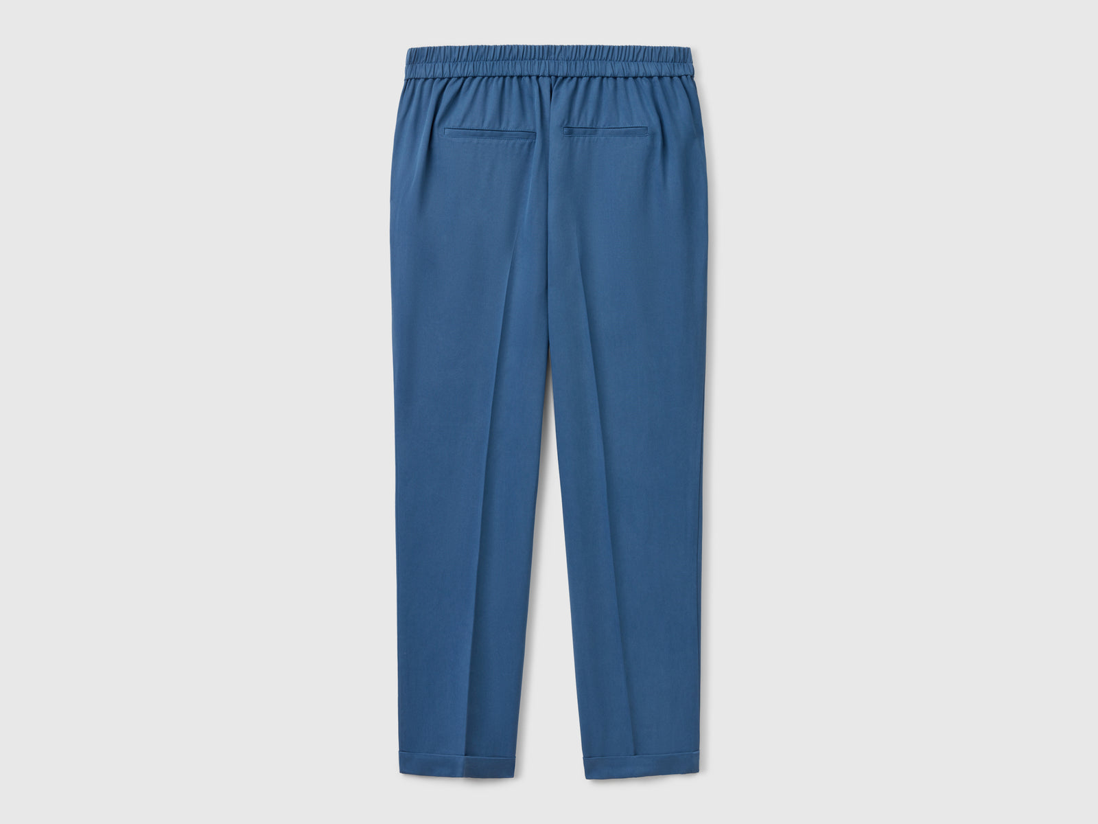 Pantaloni fluidi con risvolto da donna avio 2 | Benetton Outlet