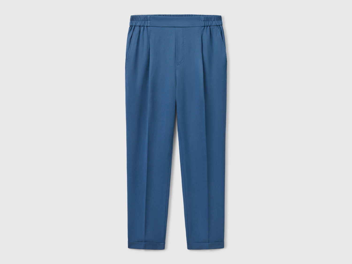 Pantaloni fluidi con risvolto da donna avio | Benetton Outlet
