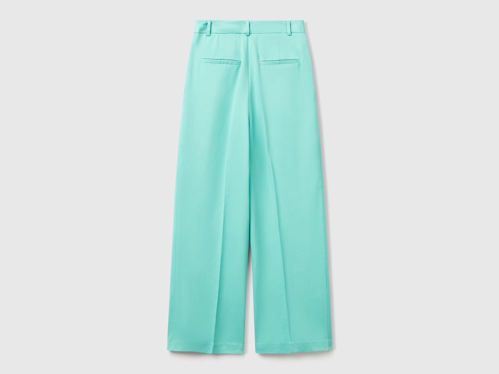 Pantaloni ampi fluidi da donna verde acqua 2 | Benetton Outlet