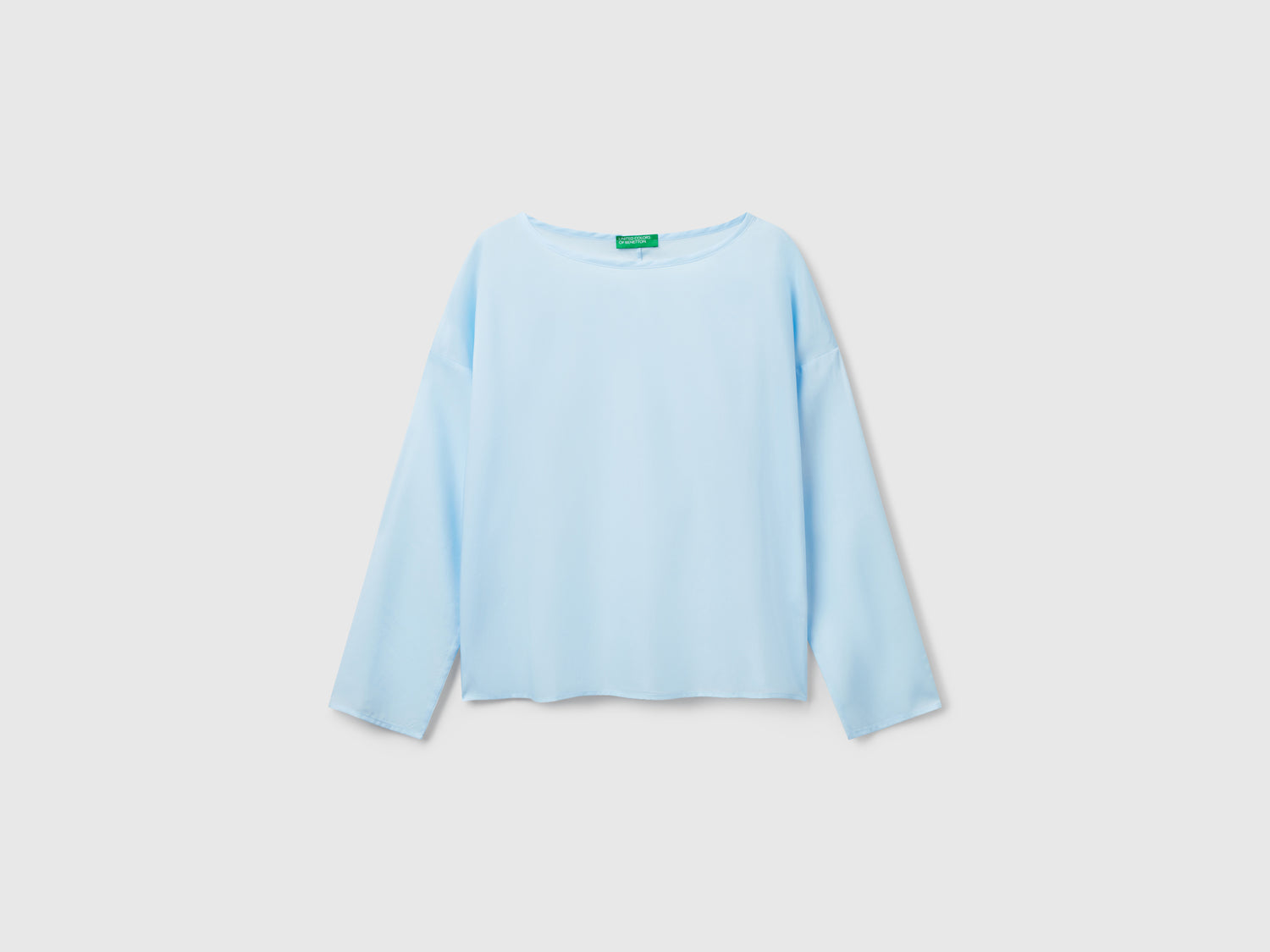 Blusa fluida da donna celeste | Benetton Outlet