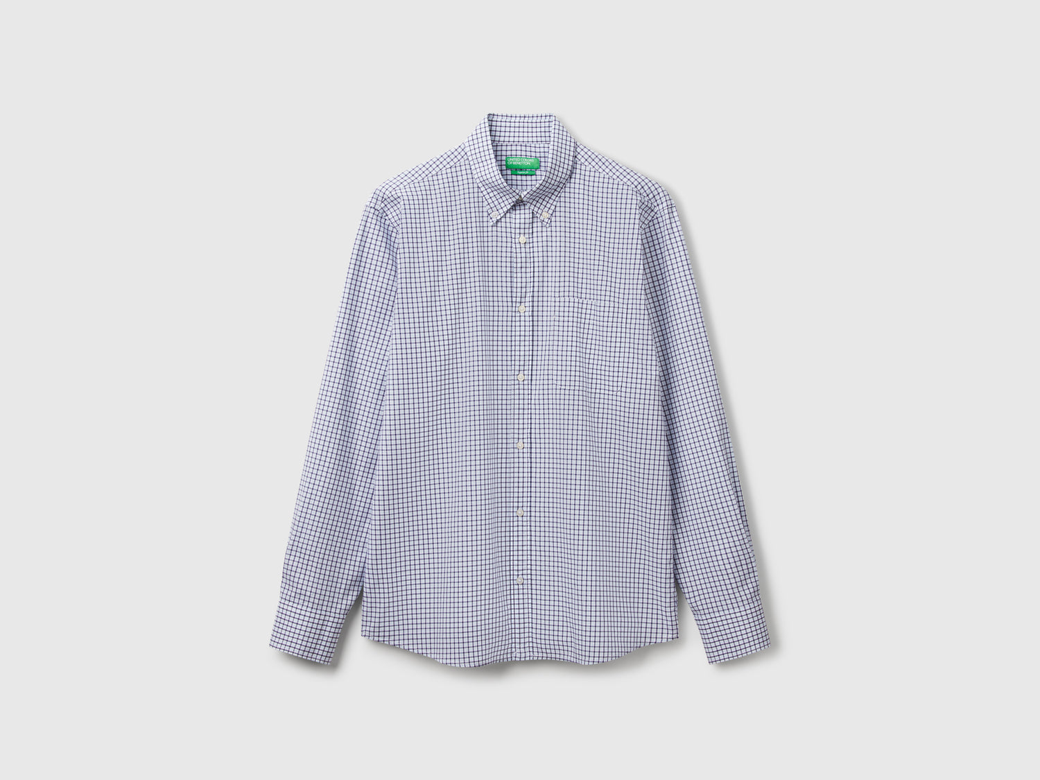 Camicia a quadri button down da uomo multi-color | Benetton Outlet