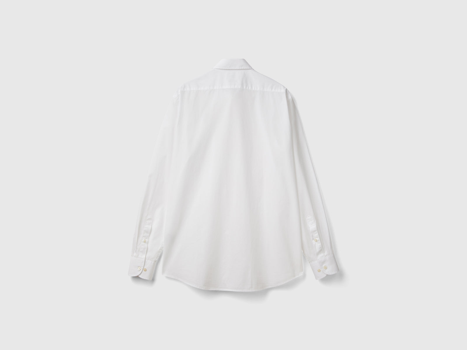 Camicia in cotone da uomo bianco 2 | Benetton Outlet