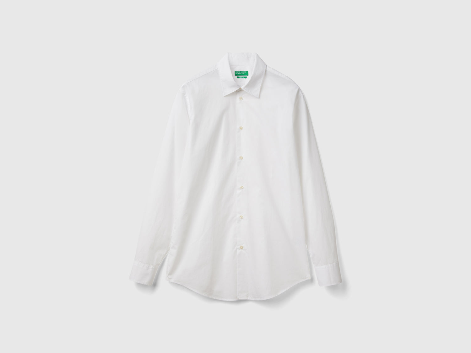 Camicia in cotone da uomo bianco | Benetton Outlet